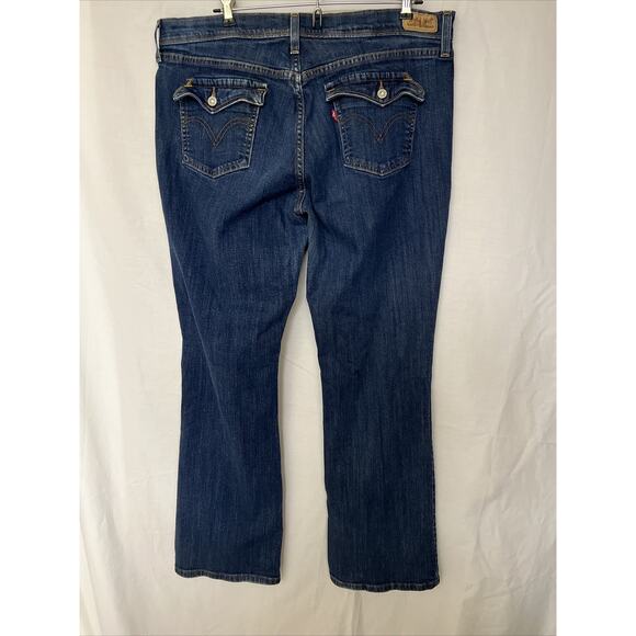 Levi's 515 Ladies Size 14M Bootcut Medium Wash Denim Stretch Mid Rise Jeans - Picture 5 of 13